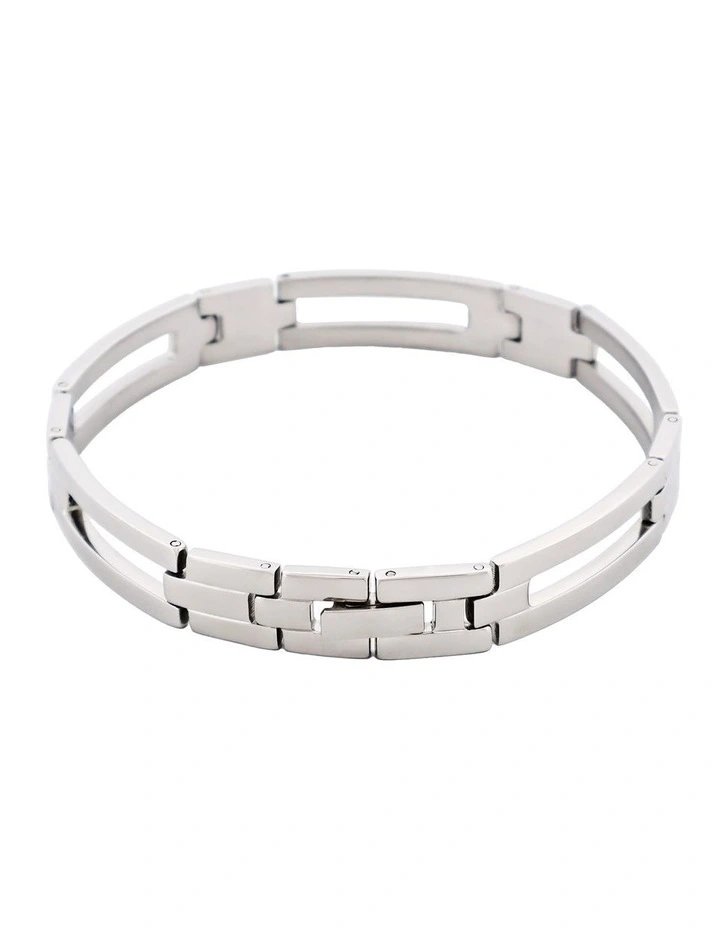 Polished Stainless Steel Bracelet in Silver image 5