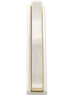 Rhodium and Gold Plated Tie Clip in Silver