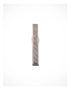 Rhodium Plated Tie Bar in Silver