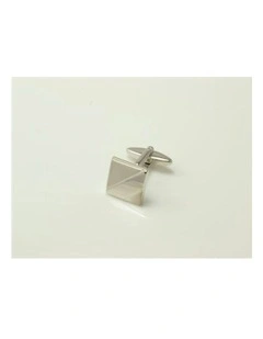 Rhodium Plated Cufflinks in Silver