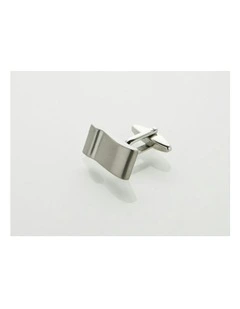Rhodium Plated Cufflinks in Silver