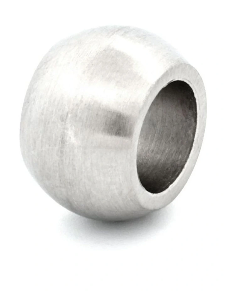 Brushed Stainless Steel Bead in Silver image 1
