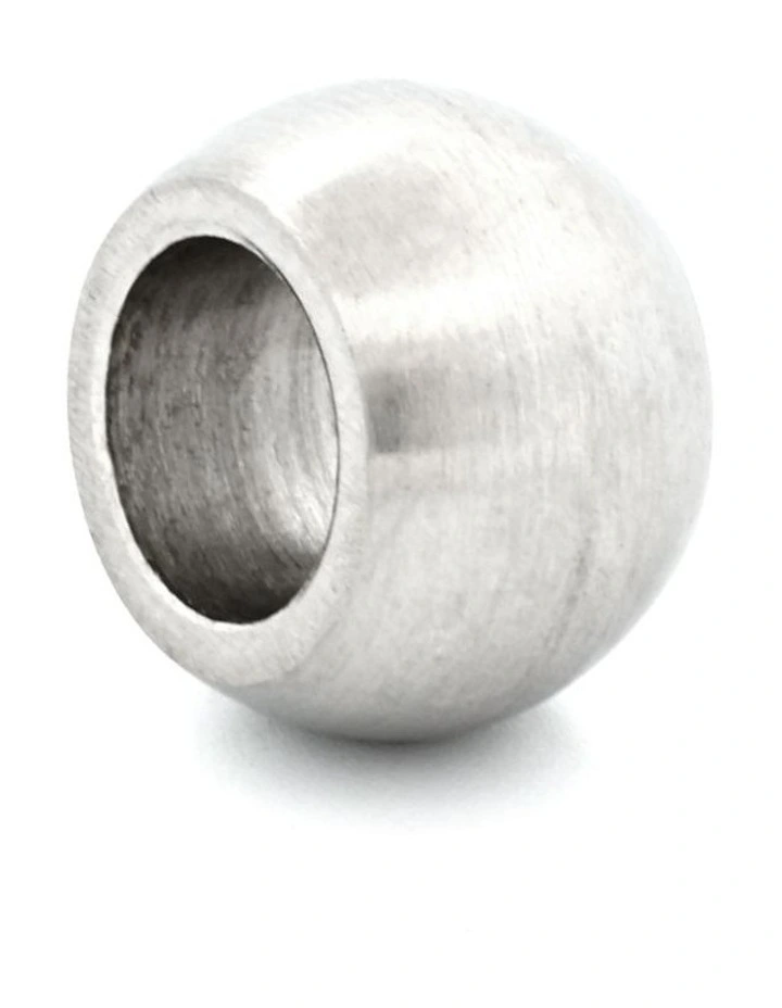 Brushed Stainless Steel Bead in Silver image 3