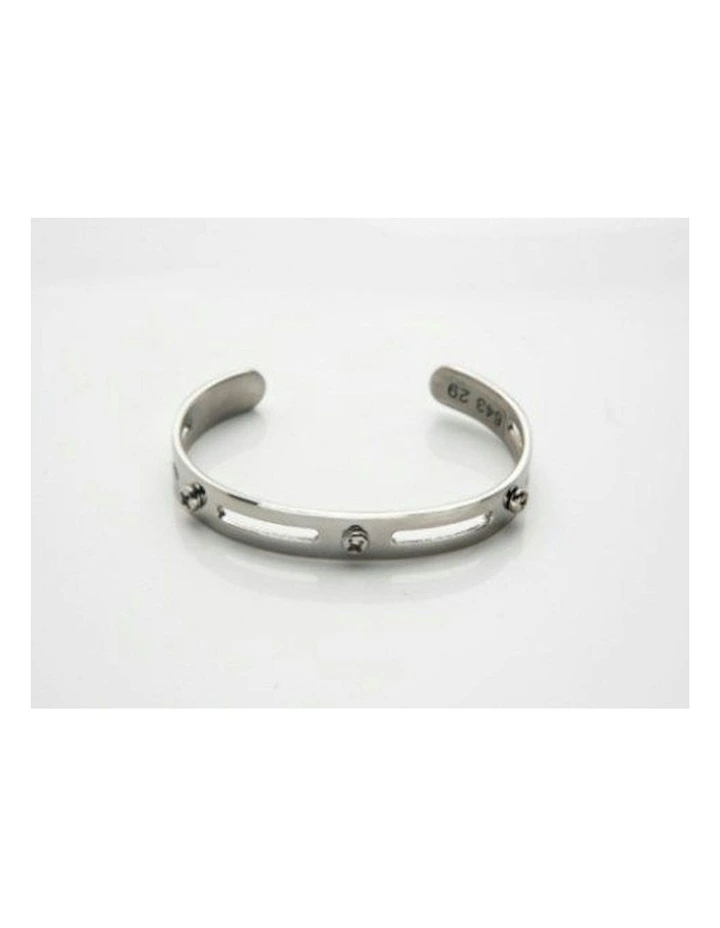 Stainless Steel Bangle And Cuff in Silver image 1