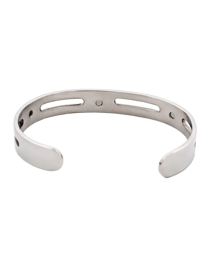 Stainless Steel Bangle And Cuff in Silver image 4