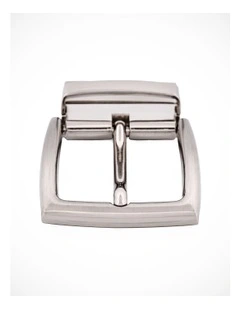 Brushed Nickel Belt Buckle in Silver
