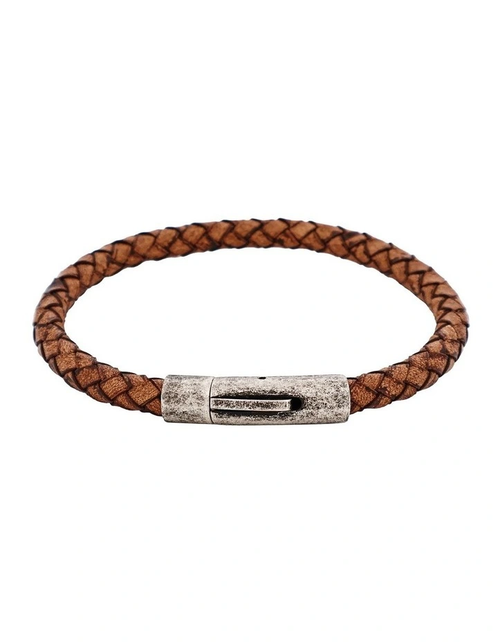 Bracelet And Antique Stainless Steel Clasp in Tan image 1