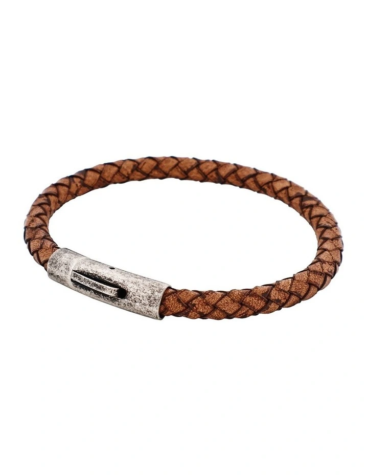 Bracelet And Antique Stainless Steel Clasp in Tan image 3