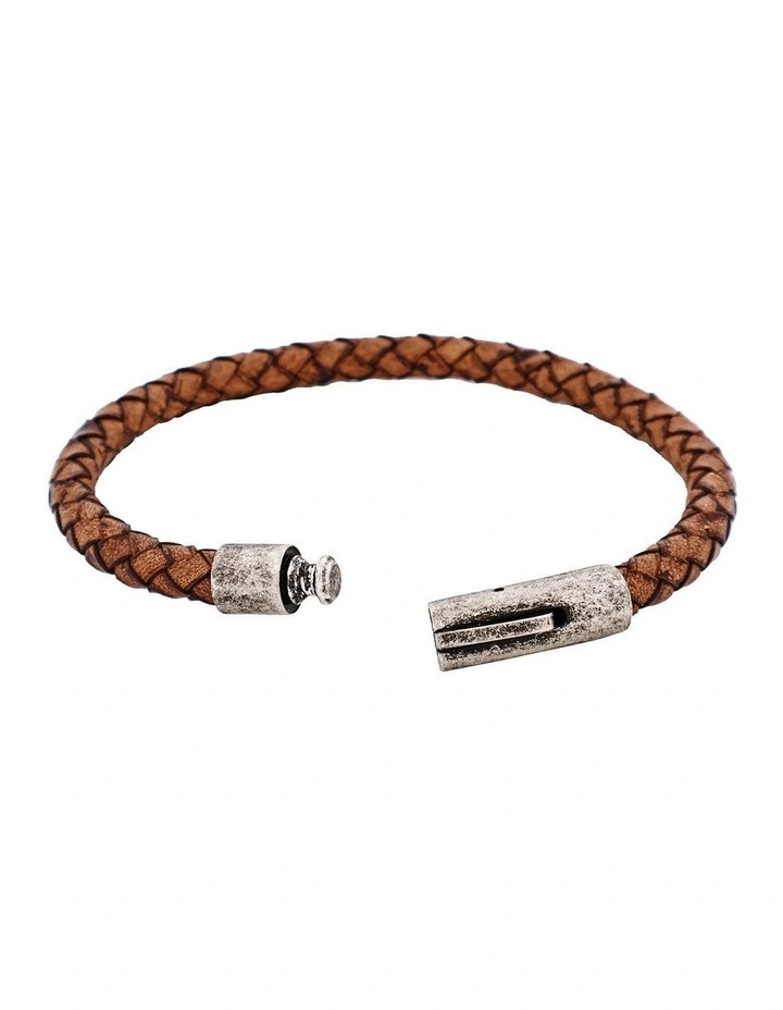 Bracelet And Antique Stainless Steel Clasp in Tan image 4