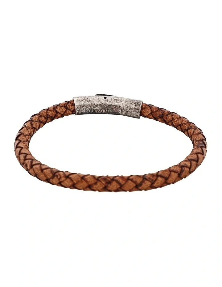 Bracelet And Antique Stainless Steel Clasp in Tan image 5