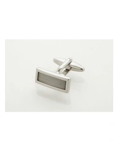 Cat's Eye Cufflinks in White