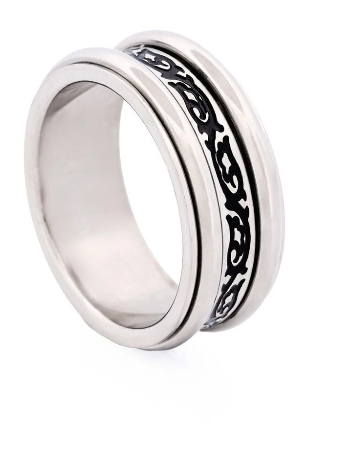 Stainless Steel Ring Savage in Silver image 2