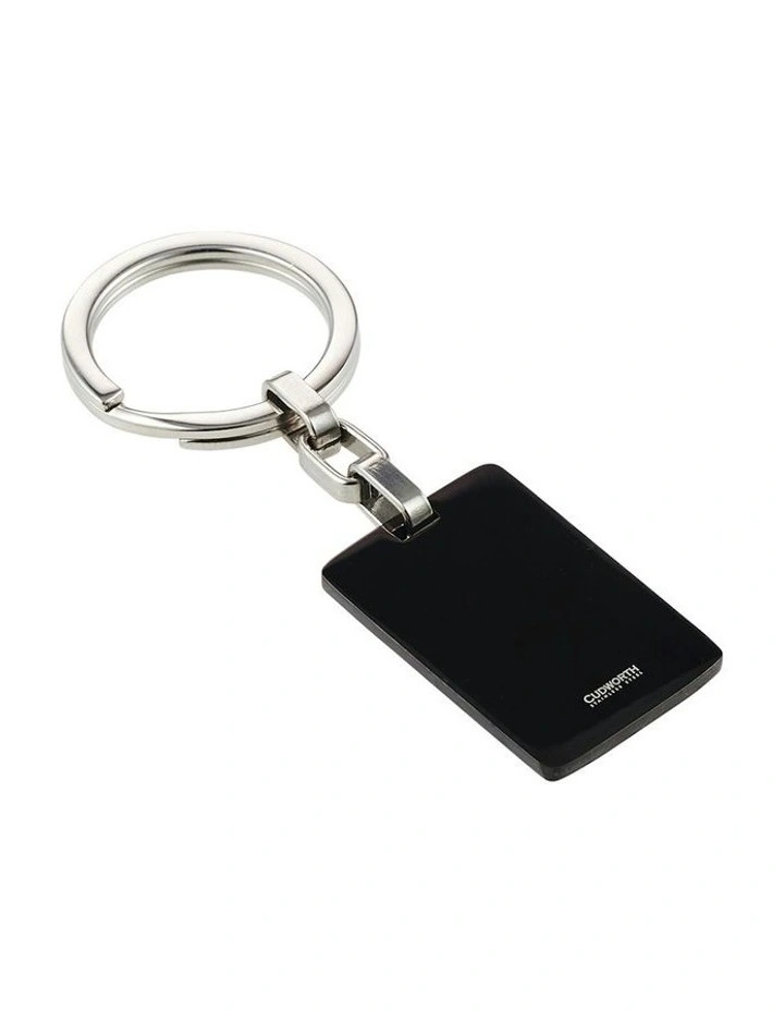 Stainless Steel & Ion Plated Key Ring in Black image 1
