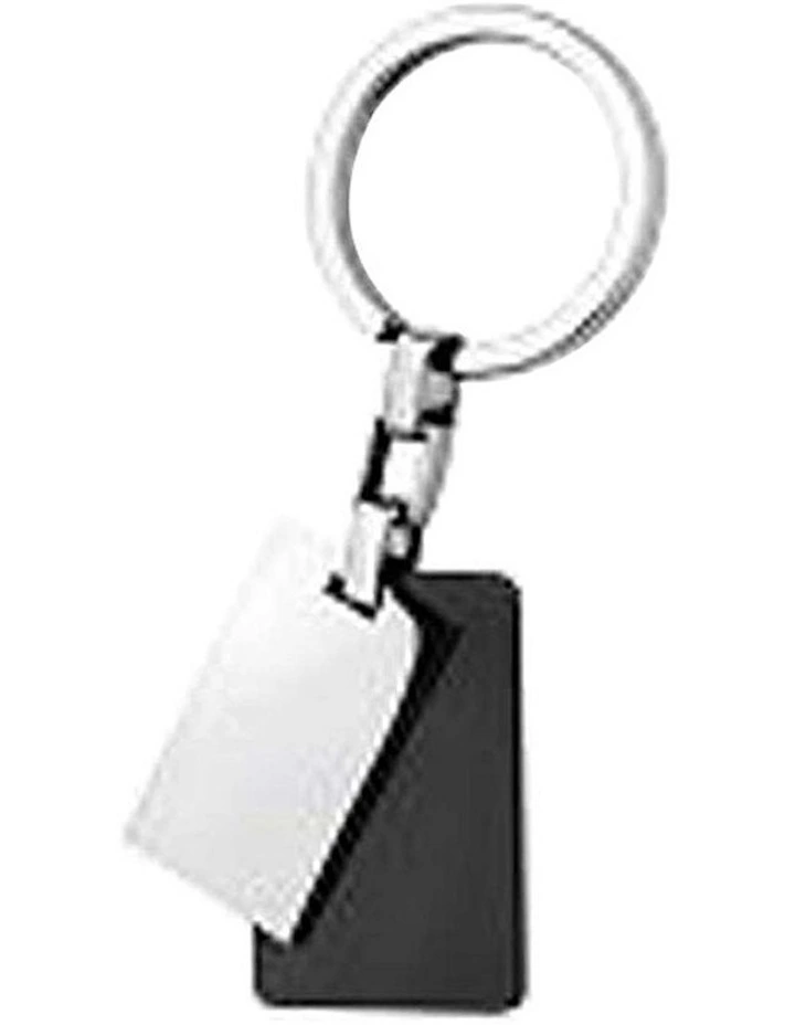 Stainless Steel & Ion Plated Key Ring in Black image 4