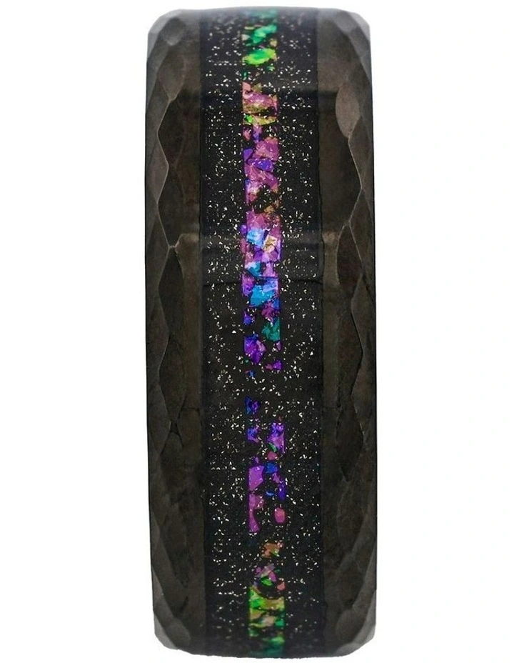 Tungsten Nebula Prism Ring un Black image 1