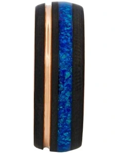 Tungsten Azure Aurora Ring in Gold