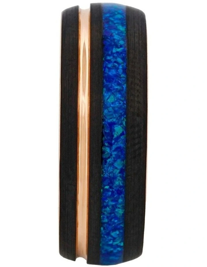 Tungsten Azure Aurora Ring in Gold image 1