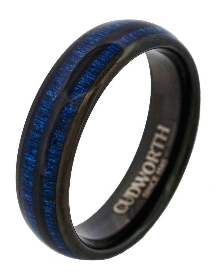 Tungsten Volt Duo Ring in Black image 2