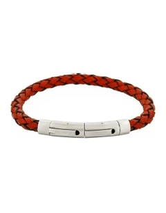 Rosso Linea Italian Leather Bracelet in Red