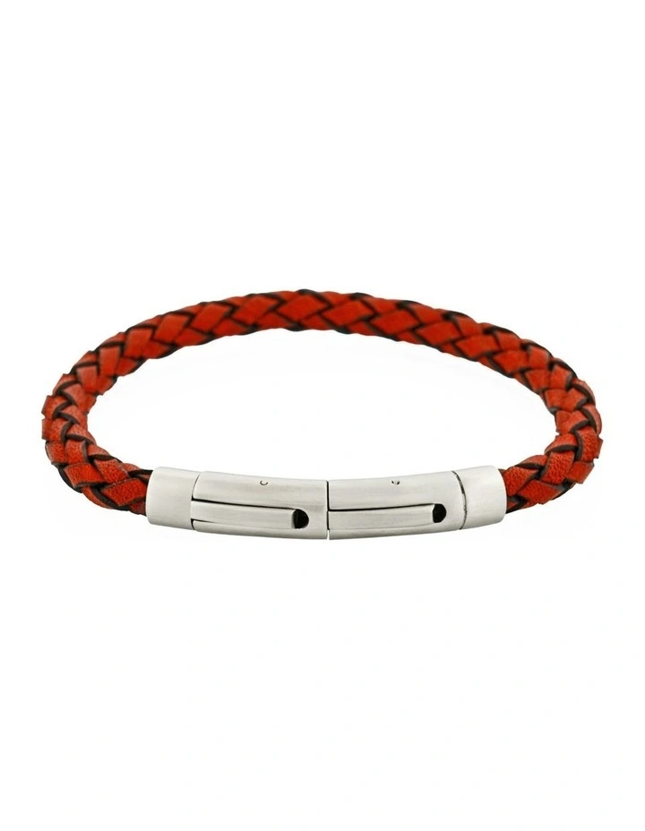 Rosso Linea Italian Leather Bracelet in Red image 1