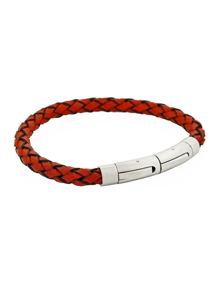 Rosso Linea Italian Leather Bracelet in Red image 4