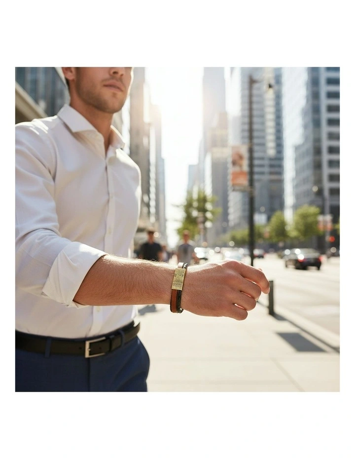 Sienna Dual Weave Leather Bracelet in Multi image 2