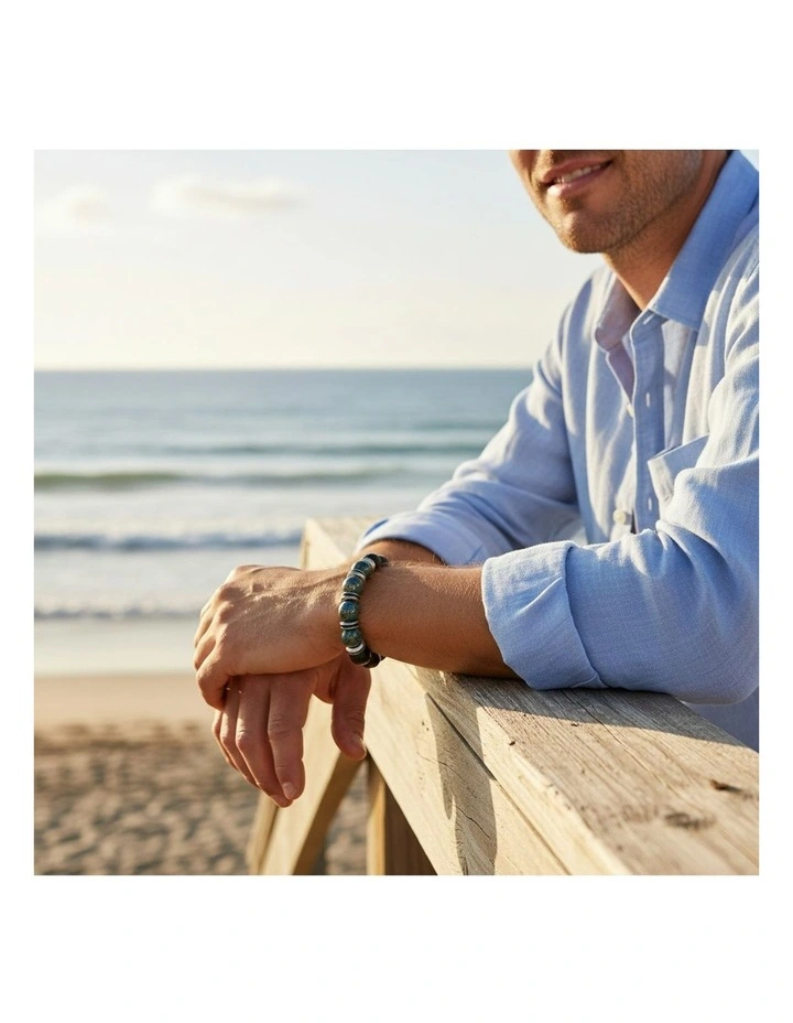 Neo Earth Agate Beaded Bracelet in Multi image 2