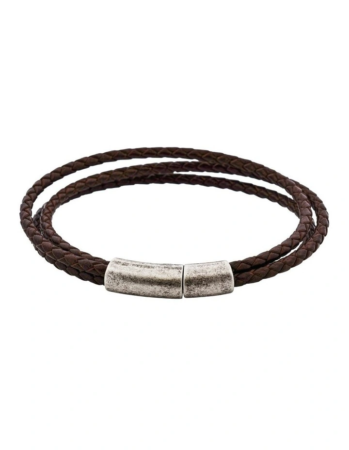 Fallout Multi Strand Leather Bracelet in Brown image 1