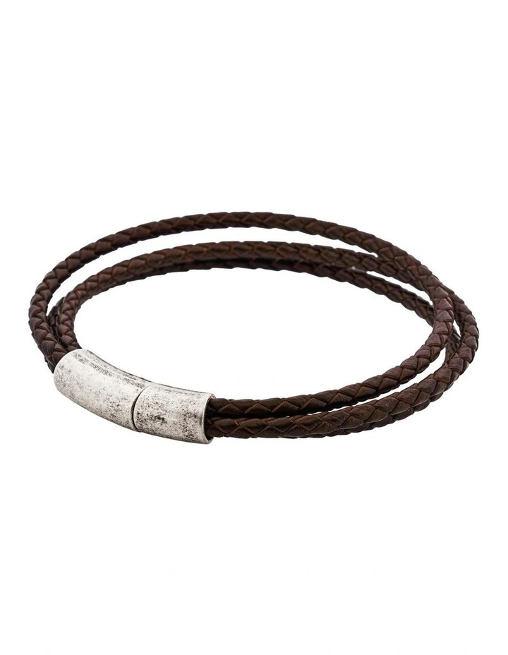 Fallout Multi Strand Leather Bracelet in Brown image 4