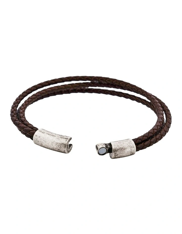 Fallout Multi Strand Leather Bracelet in Brown image 5