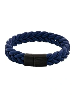 Classic Marine Leather Bracelet in Navy