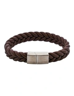 Classic Umber Leather Bracelet in Brown