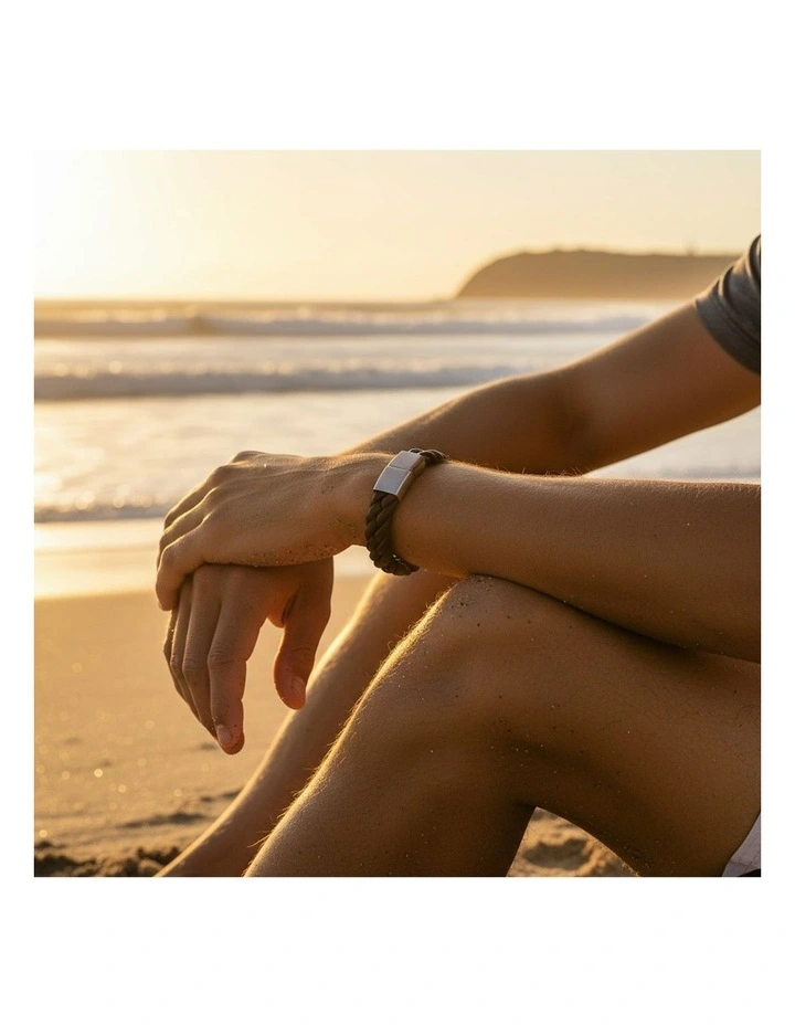 Classic Umber Leather Bracelet in Brown image 2