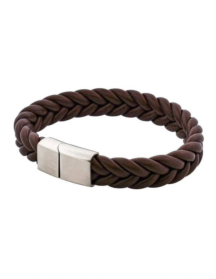 Classic Umber Leather Bracelet in Brown image 6