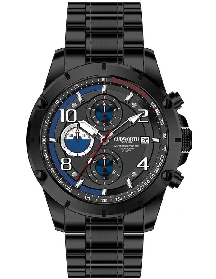 Velocity Chronograph Watch in Black image 1