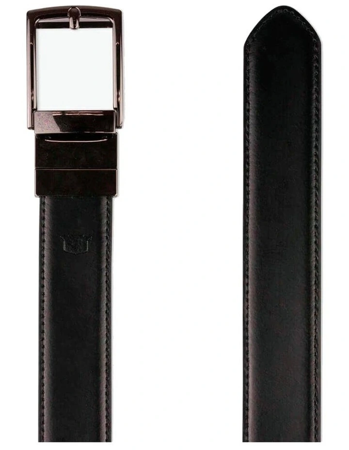 Eastwood Reversible Leather Belt in Black/Tan image 3