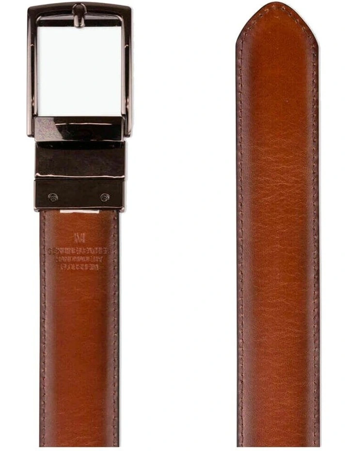 Eastwood Reversible Leather Belt in Black/Tan image 4