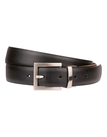 Dominic Reversible Leather Belt in Black/Tan