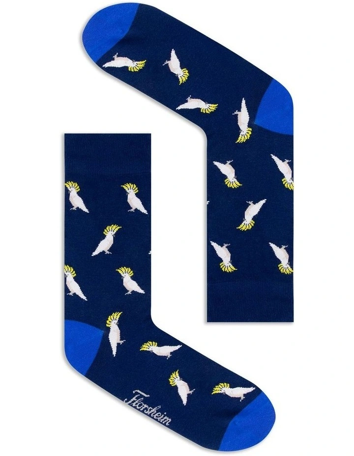 Cocky Bamboo Socks in Blue image 1
