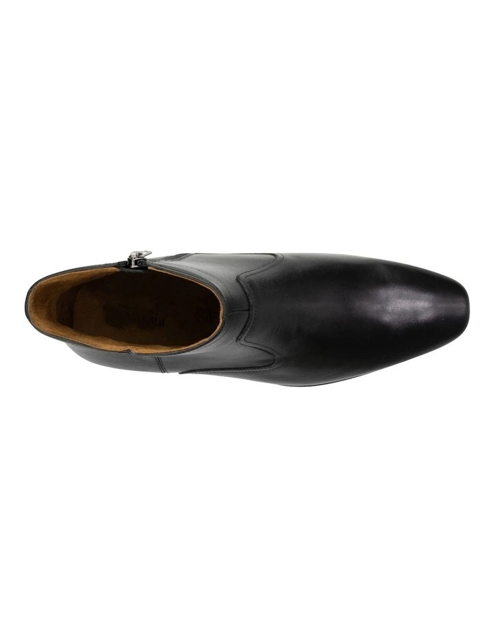 Jackson Zip Leather Boot in Black image 5