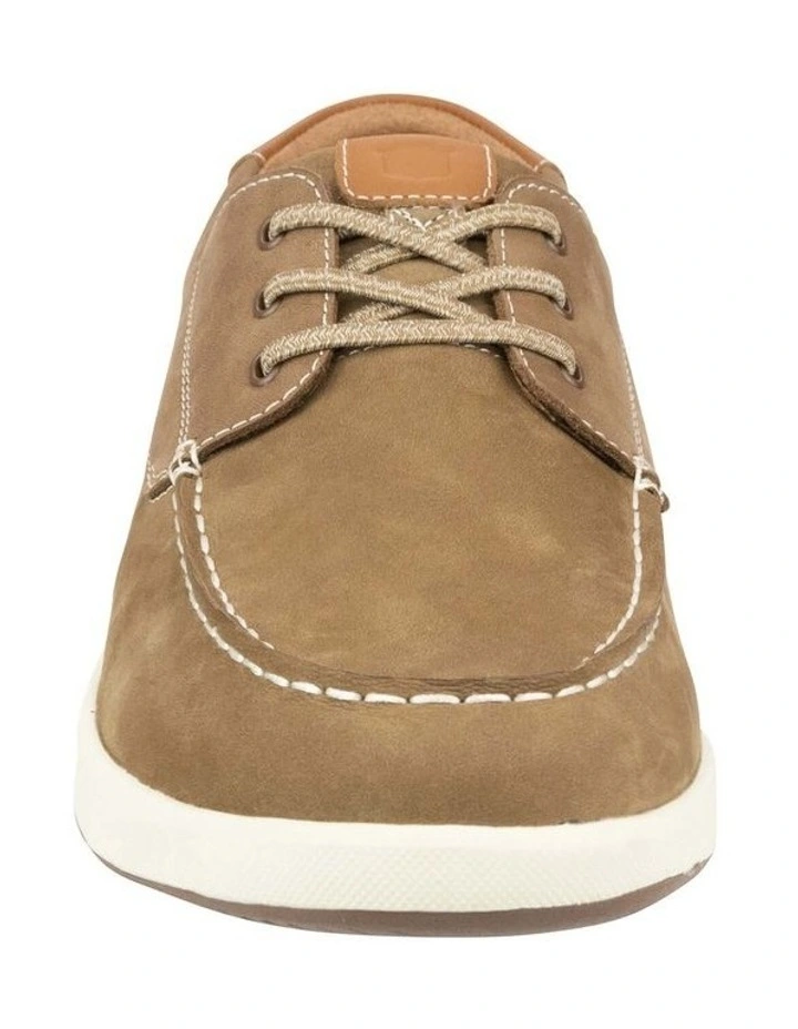 Crossover Elastic Moc Toe Boat Shoe in Olive image 2