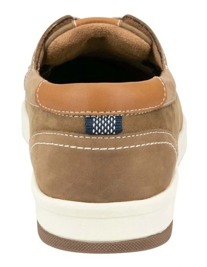 Crossover Elastic Moc Toe Boat Shoe in Olive image 4