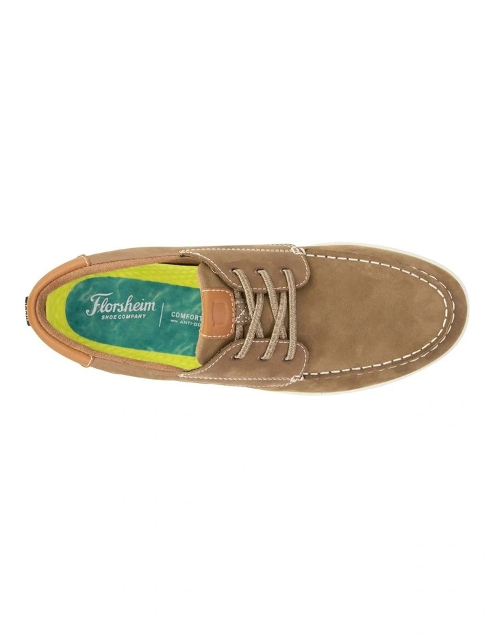 Crossover Elastic Moc Toe Boat Shoe in Olive image 6