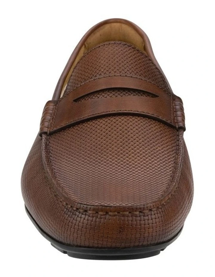 Motor Moc Toe Penny Driver Shoes in Tan image 2