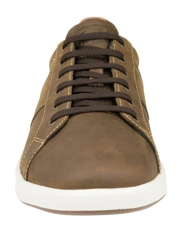 Crossover Lace To Toe Sneaker in Khaki