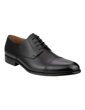 Centurion Cap Toe Derby Shoe in Black