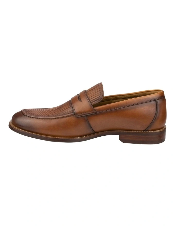 Florsheim Men's Rucci Weave Penny Loafers - Moc Toe Dress Shoes With Comfort Cushion