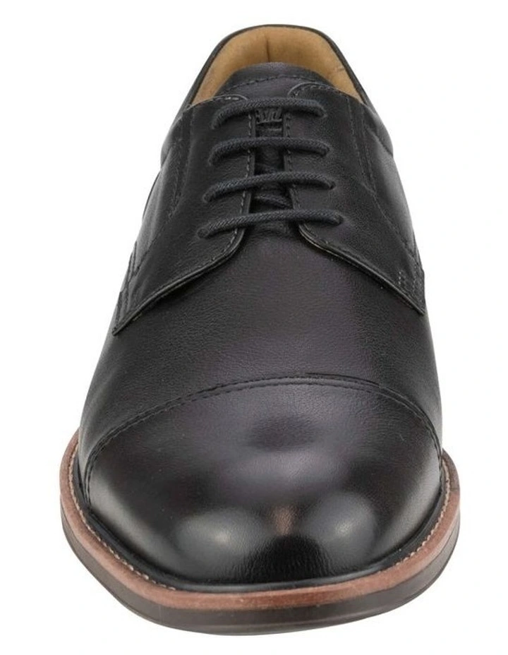 Traveller Cap Toe Derby Shoe in Black image 2