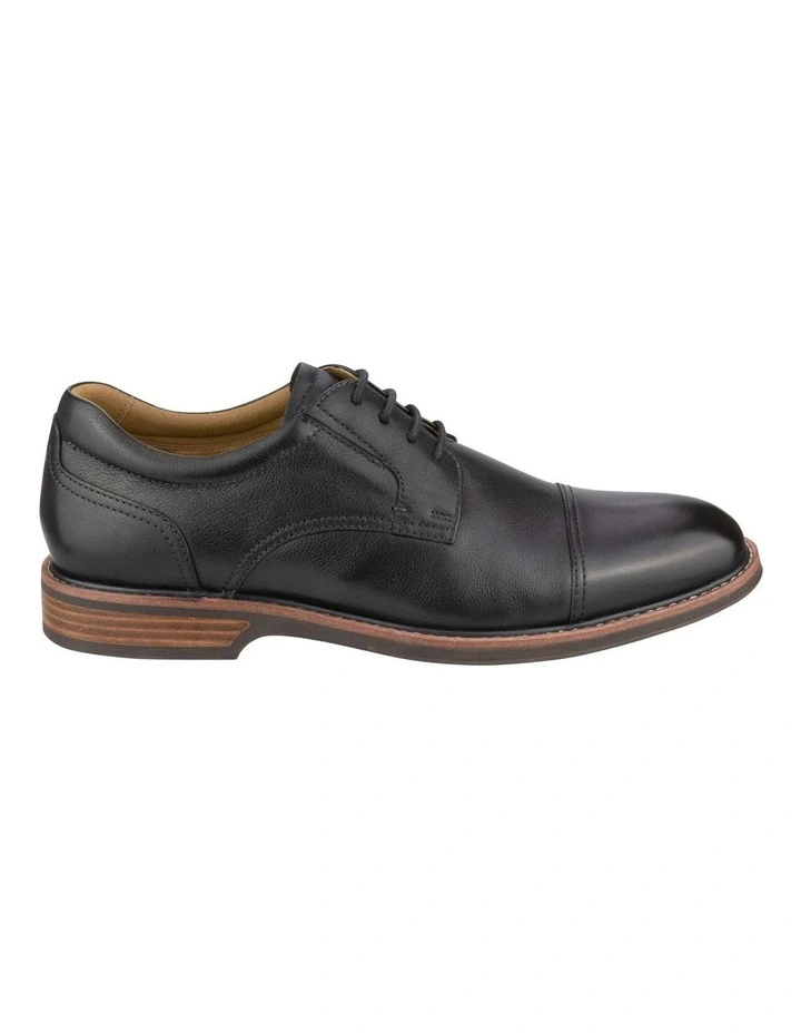 Traveller Cap Toe Derby Shoe in Black image 3