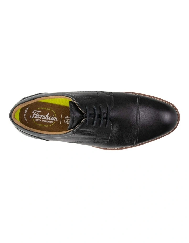 Traveller Cap Toe Derby Shoe in Black image 6